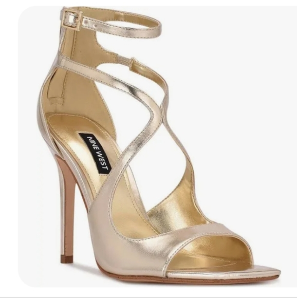 Nine West Shoes Nine West Tulah Ankle Strap Gold Sz 5 New Poshmark